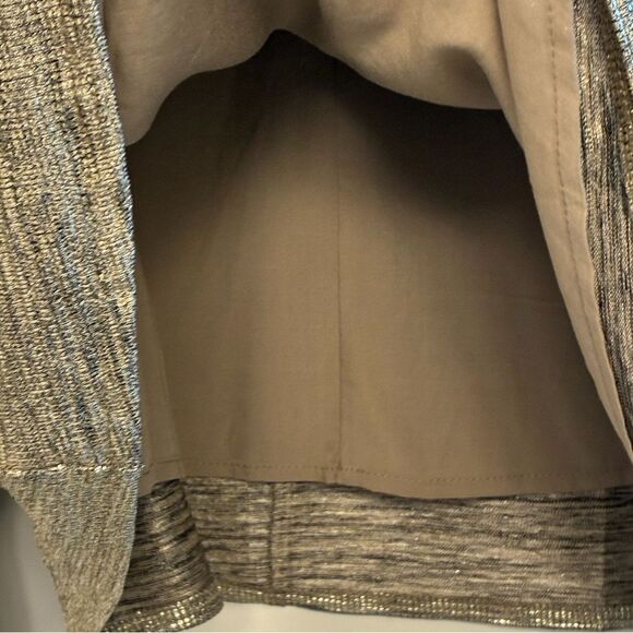 ANTHROPOLOGIE SUNDAY IN BROOKLYN Long Sleeve Metallic Top Women’s Size Medium - Picture 5 of 7